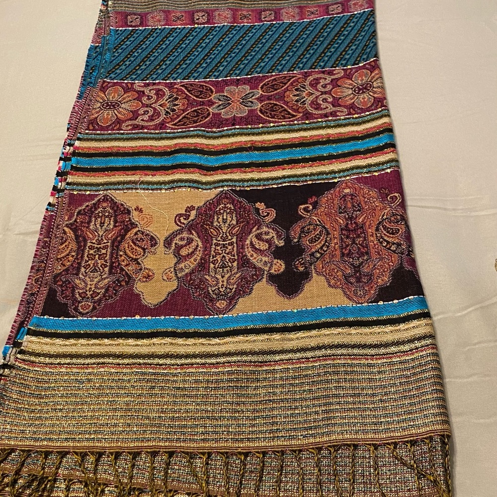 Beautiful Wrap!  Multi - colored with sequin detail!